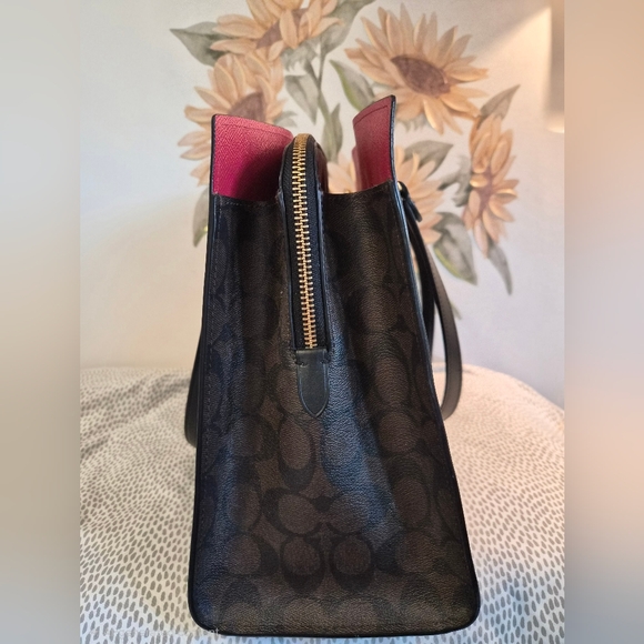 Coach Brown and Black Signature Tote "Tatum" Carryall - Picture 2 of 7